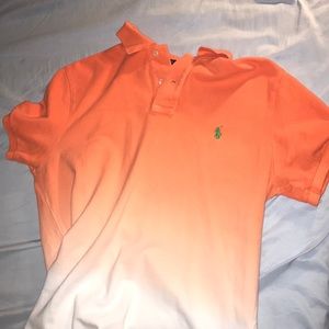 Polo Ralph Lauren Ombré Polo Orange & White